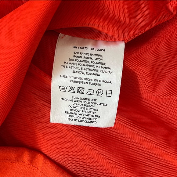 NWT Anthropologie | Deletta Ponte Off Shoulder Top Orange Cropped Women Large - Picture 7 of 7